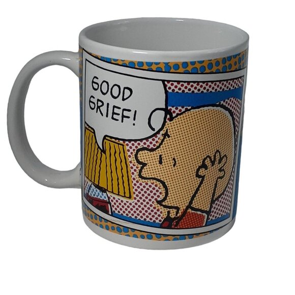 Peanuts Other - Charlie Brown Peanuts Coffee Good Grief Mug Cup 12 oz Diner White